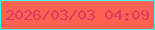 文字の大きさ：5、枠の色：37fcf8、背景の色：fd6151、文字の色：d73d61 無料ブログパーツのブログ時計