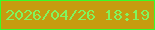 文字の大きさ：1、枠の色：37fd2a、背景の色：c69c0f、文字の色：81f55e 無料ブログパーツのブログ時計