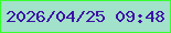 文字の大きさ：2、枠の色：37fe2e、背景の色：a2e1ca、文字の色：3c12a6 無料ブログパーツのブログ時計