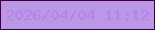 文字の大きさ：1、枠の色：380048、背景の色：bb98e6、文字の色：b581ee 無料ブログパーツのブログ時計