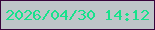 文字の大きさ：3、枠の色：38033b、背景の色：bec5c8、文字の色：17e28c 無料ブログパーツのブログ時計