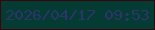 文字の大きさ：4、枠の色：38060c、背景の色：043b32、文字の色：2d3568 無料ブログパーツのブログ時計