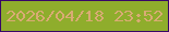 文字の大きさ：1、枠の色：380668、背景の色：8fad2c、文字の色：d9ab74 無料ブログパーツのブログ時計
