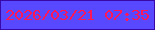 文字の大きさ：4、枠の色：3809a8、背景の色：5848ff、文字の色：ff1758 無料ブログパーツのブログ時計