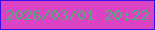 文字の大きさ：1、枠の色：380deb、背景の色：da44c4、文字の色：50ab75 無料ブログパーツのブログ時計
