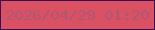 文字の大きさ：5、枠の色：380f57、背景の色：db5164、文字の色：ae5673 無料ブログパーツのブログ時計