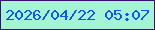 文字の大きさ：4、枠の色：380f72、背景の色：a4f4d5、文字の色：1055ef 無料ブログパーツのブログ時計