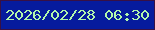 文字の大きさ：2、枠の色：381044、背景の色：061b9d、文字の色：b3f6ab 無料ブログパーツのブログ時計