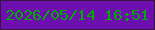 文字の大きさ：3、枠の色：38143e、背景の色：6d0eae、文字の色：01ab03 無料ブログパーツのブログ時計