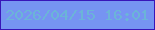 文字の大きさ：3、枠の色：3815b9、背景の色：7694f2、文字の色：6bb4d8 無料ブログパーツのブログ時計
