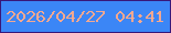 文字の大きさ：1、枠の色：38177a、背景の色：3b86f6、文字の色：f3a890 無料ブログパーツのブログ時計