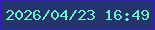 文字の大きさ：5、枠の色：381bc6、背景の色：23346d、文字の色：72edc7 無料ブログパーツのブログ時計