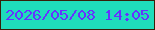 文字の大きさ：4、枠の色：381e09、背景の色：1fdcbb、文字の色：6632ff 無料ブログパーツのブログ時計