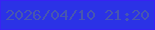 文字の大きさ：2、枠の色：3822f4、背景の色：2b32e6、文字の色：4756b0 無料ブログパーツのブログ時計