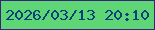 文字の大きさ：2、枠の色：38237c、背景の色：5ed675、文字の色：09417c 無料ブログパーツのブログ時計
