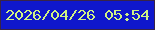 文字の大きさ：2、枠の色：382447、背景の色：0f17cc、文字の色：d0f284 無料ブログパーツのブログ時計