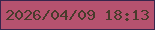 文字の大きさ：3、枠の色：38254c、背景の色：b6526f、文字の色：493b2c 無料ブログパーツのブログ時計