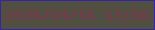文字の大きさ：1、枠の色：3825a3、背景の色：504f41、文字の色：7c3851 無料ブログパーツのブログ時計