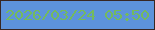 文字の大きさ：2、枠の色：382723、背景の色：5d93db、文字の色：74ba5d 無料ブログパーツのブログ時計