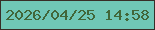 文字の大きさ：1、枠の色：382d28、背景の色：70c7b7、文字の色：416639 無料ブログパーツのブログ時計