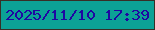 文字の大きさ：2、枠の色：382f26、背景の色：0ca296、文字の色：1f07a2 無料ブログパーツのブログ時計