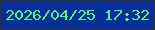 文字の大きさ：1、枠の色：38341c、背景の色：062e99、文字の色：4cf67f 無料ブログパーツのブログ時計