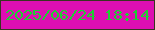 文字の大きさ：3、枠の色：383520、背景の色：dd0fb2、文字の色：1dcf33 無料ブログパーツのブログ時計