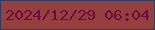 文字の大きさ：4、枠の色：383760、背景の色：94403f、文字の色：71093f 無料ブログパーツのブログ時計