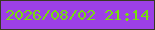 文字の大きさ：2、枠の色：383922、背景の色：9d40e6、文字の色：76df0d 無料ブログパーツのブログ時計