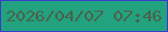 文字の大きさ：2、枠の色：383bce、背景の色：22a27e、文字の色：4b614d 無料ブログパーツのブログ時計