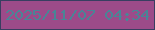文字の大きさ：3、枠の色：383e61、背景の色：9c4b89、文字の色：498596 無料ブログパーツのブログ時計