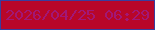 文字の大きさ：2、枠の色：383e9e、背景の色：b80629、文字の色：a21776 無料ブログパーツのブログ時計