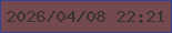 文字の大きさ：4、枠の色：384191、背景の色：74494f、文字の色：39342c 無料ブログパーツのブログ時計