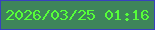 文字の大きさ：3、枠の色：3841be、背景の色：3e855a、文字の色：56ff39 無料ブログパーツのブログ時計