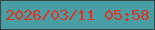 文字の大きさ：5、枠の色：384342、背景の色：489ea3、文字の色：e22f1f 無料ブログパーツのブログ時計