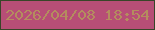 文字の大きさ：2、枠の色：384528、背景の色：b74e76、文字の色：b48d5e 無料ブログパーツのブログ時計