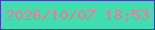 文字の大きさ：2、枠の色：3845ac、背景の色：41dcb0、文字の色：f17695 無料ブログパーツのブログ時計
