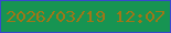 文字の大きさ：4、枠の色：3848cc、背景の色：179452、文字の色：9f7617 無料ブログパーツのブログ時計