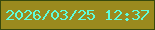 文字の大きさ：5、枠の色：38490c、背景の色：9a8a1e、文字の色：5efddb 無料ブログパーツのブログ時計
