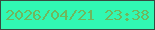 文字の大きさ：5、枠の色：384a40、背景の色：31f8b3、文字の色：6fb75d 無料ブログパーツのブログ時計