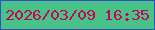 文字の大きさ：2、枠の色：384ccc、背景の色：48c286、文字の色：c7045b 無料ブログパーツのブログ時計