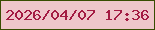 文字の大きさ：3、枠の色：384d02、背景の色：efc6cb、文字の色：a31b43 無料ブログパーツのブログ時計