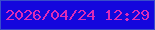 文字の大きさ：2、枠の色：384dca、背景の色：1406dd、文字の色：dd2bb7 無料ブログパーツのブログ時計