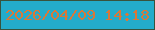 文字の大きさ：4、枠の色：38533d、背景の色：23accb、文字の色：da7837 無料ブログパーツのブログ時計