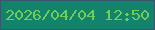 文字の大きさ：5、枠の色：38566e、背景の色：13836c、文字の色：6fcd5c 無料ブログパーツのブログ時計