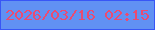 文字の大きさ：3、枠の色：3856f6、背景の色：6191f3、文字の色：ea4b72 無料ブログパーツのブログ時計