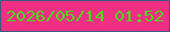文字の大きさ：5、枠の色：385b7e、背景の色：f02f84、文字の色：4dd81c 無料ブログパーツのブログ時計