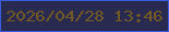 文字の大きさ：5、枠の色：385de0、背景の色：282a4f、文字の色：735a25 無料ブログパーツのブログ時計