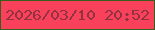 文字の大きさ：1、枠の色：385e1e、背景の色：fa415b、文字の色：923240 無料ブログパーツのブログ時計
