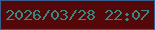 文字の大きさ：3、枠の色：385e8e、背景の色：540809、文字の色：388986 無料ブログパーツのブログ時計